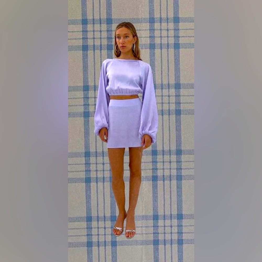 Weworewhat mini slip satin skirt